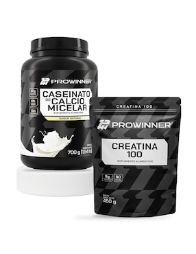 Set de suplementos alimenticios Caseinato de calcio micelar y creatina 100 Prowinner