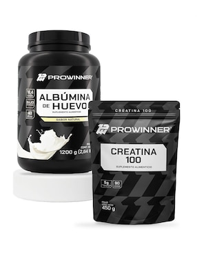 Set de suplementos alimenticios Albúmina de huevo y creatina 100 Prowinner