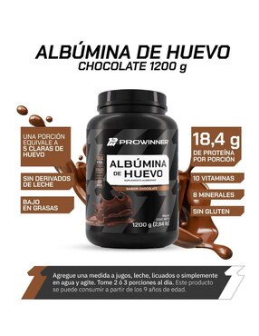 Set de suplementos alimenticios Albúmina de huevo chocolate y creatina 100 Prowinner