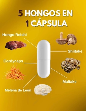 Hongos adaptógenos Instanutra con hongo de melena de león de 90 cápsulas