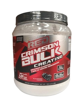 Creatina monohidratada crimson bulk Redline sabor blackberry de 1 kg