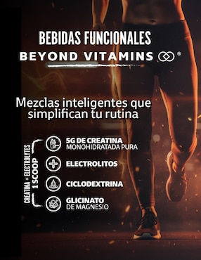 Creatina monohidratada con electrolitos y ciclodextrina Beyond Vitamins con creatina micronizada sabor sandia de 360 g