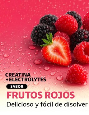 Creatina monohidratada con electrolitos y ciclodextrina Beyond Vitamins con creatina micronizada sabor frutos rojos de 360 g