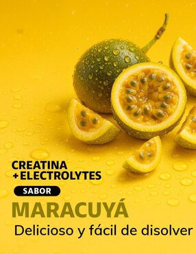 Creatina monohidratada con electrolitos y ciclodextrina Beyond Vitamins con creatina micronizada sabor maracuyá de 360 g