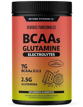 Bcaa glutamina electrolitos Beyond Vitamins sabor sandia de 420 G