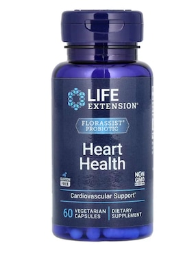 Florassist probiótico para la salud cardíaca Life Extension con lactobacilos 60 cápsulas