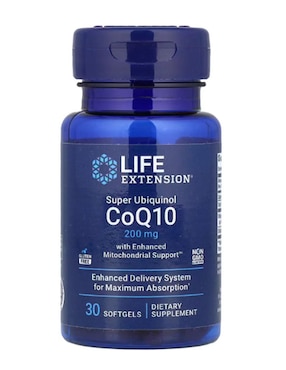 Super ubiquinol CoQ10 Life Extension de 30 cápsulas