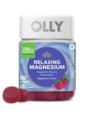 Gomitas de magnesio con citrato de magnesio para relajación muscular Olly sabor frambuesa de 60 gomitas