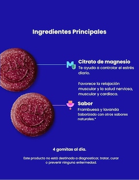 Gomitas de magnesio con citrato de magnesio para relajación muscular Olly sabor frambuesa de 60 gomitas