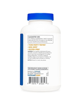 Alpha lipoic acid suplemento dietético antioxidante celular Nutricost con ácido alfa lipoico de 240 cápsulas