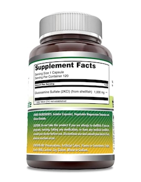 Glucosamine sulfate 1000 mg Amazing Nutrition de 120 cápsulas