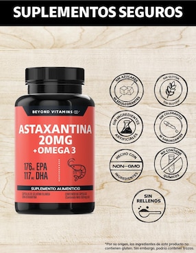 Astaxantina Omega 3 Beyond Vitamins de 60 cápsulas