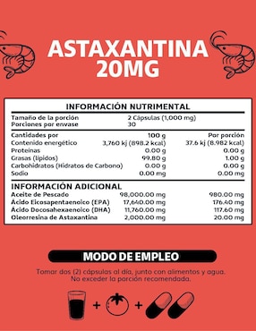 Astaxantina Omega 3 Beyond Vitamins de 60 cápsulas