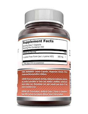 L-lisina suplemento aminoácido esencial para inmunidad y colágeno Amazing Nutrition con lisina de 250 tabletas