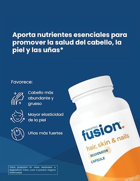 Hair skin & nails suplemento dietético rejuvenecimiento capilar piel y uñas Bariatric Fusion con biotina y vitaminas de 120 cápsulas
