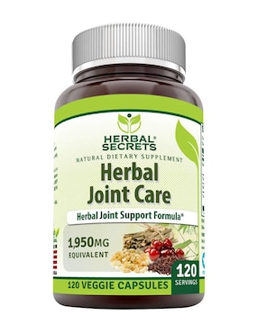 Herbal joint care suplemento dietético salud articular y movilidad Herbal Secrets con boswellia serrata y celulosa vegetal de 120 cápsulas