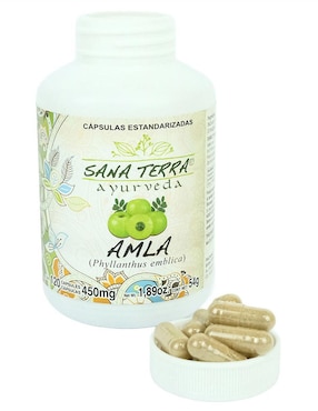 Suplemento alimenticio amla amalaki sana terra Sana Terra con amla phyllanthus emblica de 120 cáp