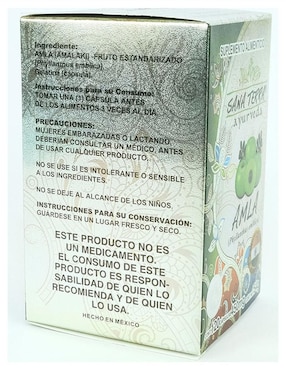 Suplemento alimenticio amla amalaki sana terra Sana Terra con amla phyllanthus emblica de 120 cáp