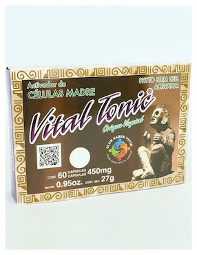 Suplemento alimenticio activador de celulas madre alga afa y fo ti Vital Tonic con hongo shiitake de 60 cáp