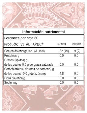 Suplemento alimenticio activador de celulas madre alga afa y fo ti Vital Tonic con hongo shiitake de 60 cáp