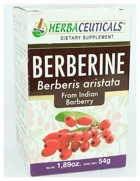 Suplemento alimenticio berberina del agracejo indio Herba Ceuticals de 120 cáp
