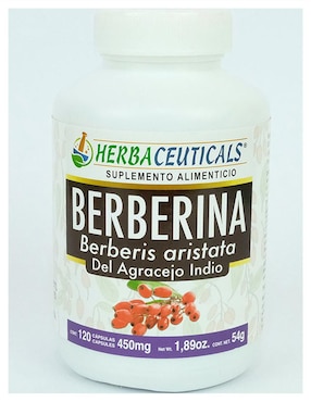 Suplemento alimenticio berberina del agracejo indio Herba Ceuticals de 120 cáp