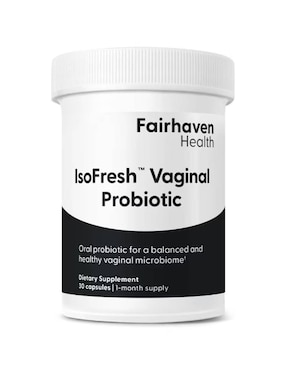 Fairhaven health isofresh probiótico vaginal para mujeres con 10 mil millones de ufc y 5 cepas 30 cápsulas Fairhaven Health con probióticos de 30 cáp
