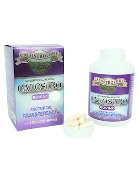 Suplemento alimenticio calostro factor de transferencia Calostrofort con de 120 cáp
