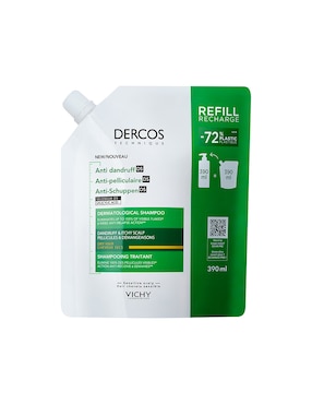 Shampoo anticaspa para cabello normal Dercos eco refil Vichy