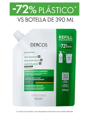 Shampoo anticaspa para cabello normal Dercos eco refil Vichy