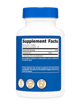 CoQ10 coenzima Q10 100 mg Nutricost de 120 cápsulas