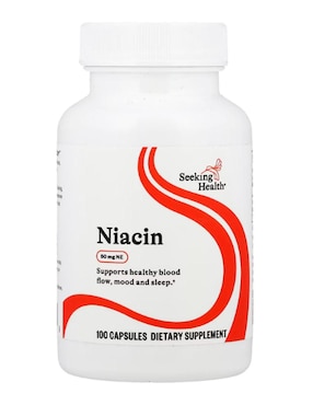 Niacina 50 mg NE Seeking Health con vitamina b3 de 100 cápsulas