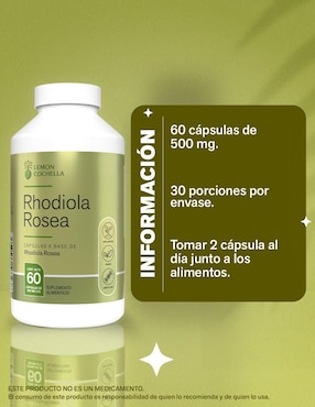 Rhodiola Rosea Lemon Cochella de 60 cápsulas