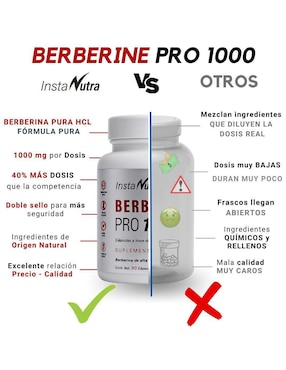 Berberine Pro Instanutra de 90 cápsulas