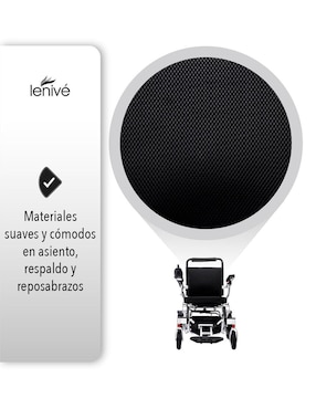 Silla de ruedas eléctrica plegable rinde 18 km hasta 0 a 110 kg Lenivé RUED-3E