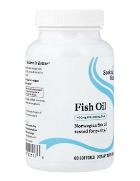 Aceite de pescado Seeking Health con omega 3 de 60 cápsulas