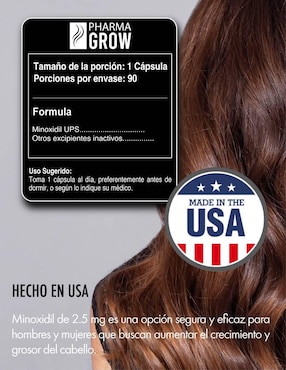 Minoxidil Pharma Grow de 90 cápsulas