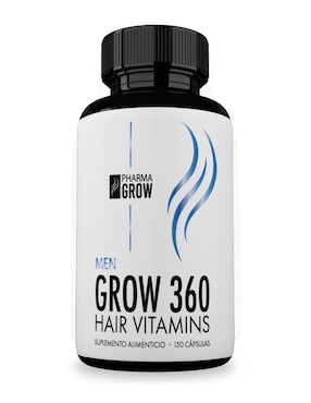 Grow 360 Hair Vitamins Men Pharma Grow multivitamínico de 150 cápsulas