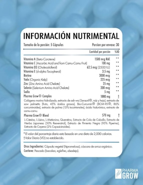 Grow 360 Hair Vitamins Men Pharma Grow multivitamínico de 150 cápsulas
