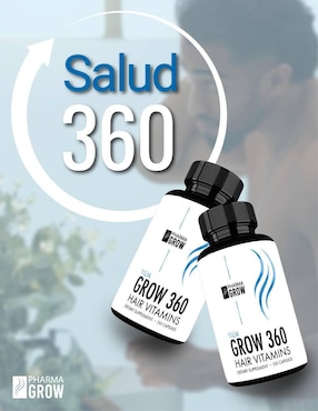 Grow 360 Hair Vitamins Men Pharma Grow multivitamínico de 150 cápsulas