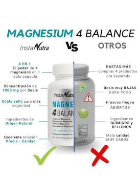 Magnesium 4 Balance Instanutra de 90 cápsulas