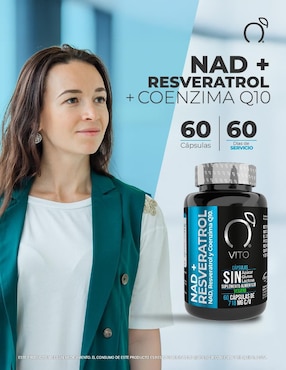 NAD + Resveratrol + Coenzima Q10 Vito - Vitaminas Totales de 60 cápsulas