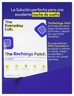 Recharge sleeping patch The Everyday Lab con melatonina de 12 parches