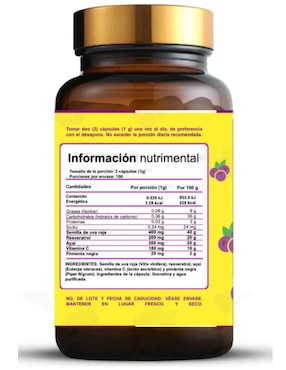 Pillbox Propia con resveratrol sabor uva