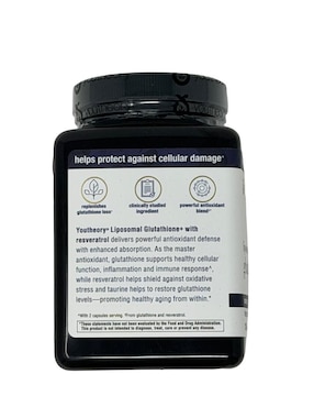 Liposomal glutatión+ con resveratrol Youtheory de 120 cápsulas