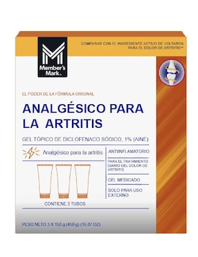 Gel para dolores músculares Member´s Mark tópico analgésico