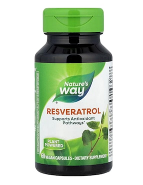 Suplemento alimenticio Natures Way con resveratrol de 60 cápsulas