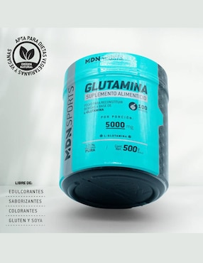 Glutamina sports MDN con L-Glutamina sabor natural de 500 G