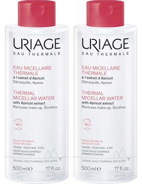 Set limpiador facial Duo agua micelar Uriage para desmaquillar
