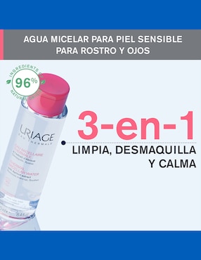 Set limpiador facial Duo agua micelar Uriage para desmaquillar